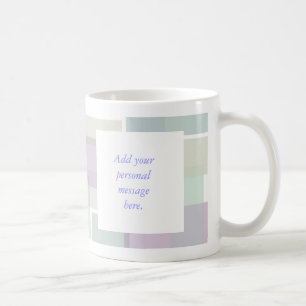 Pastel Retro blockiert Lavender Green Blue Tasse