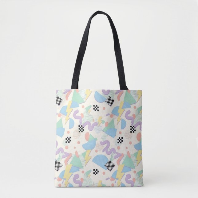 Pastel Retro Memphis Pattern Swirls (Vorderseite)