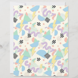 Pastel Retro Memphis Pattern Swirls