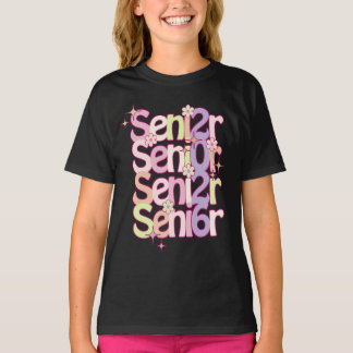 Pastel Retro Senior Year Abschluss Geschenk Shirt
