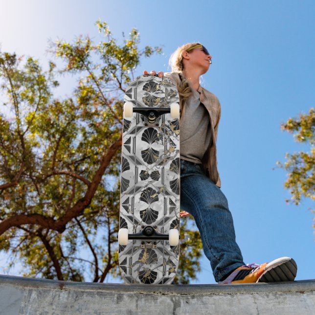 PASTEL RETRO SHELLED MARBLE SKATEBOARD DECK (Außenbereich 1)