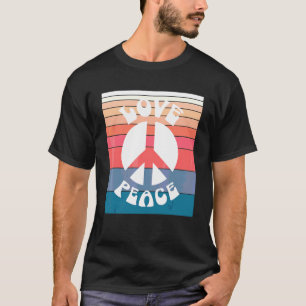 Pastel Retro Vintager 60er 70er Hippie of Peace T-Shirt