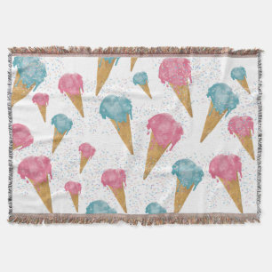 Pastel Retro Wasserfarben Ice Decke