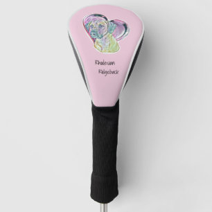 Pastel Rhodesian Ridgeback Gestalttes Glasherz Golf Headcover