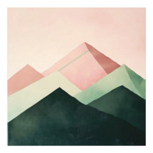 Pastel Ridge – Geometrische Berglandschaft #1 Fotodruck