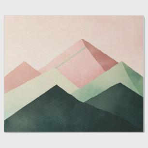 Pastel Ridge – Geometrische Berglandschaft #1 Geschenkpapier