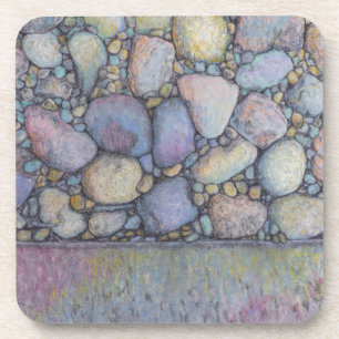 Pastel River Rock und Kies Getränkeuntersetzer