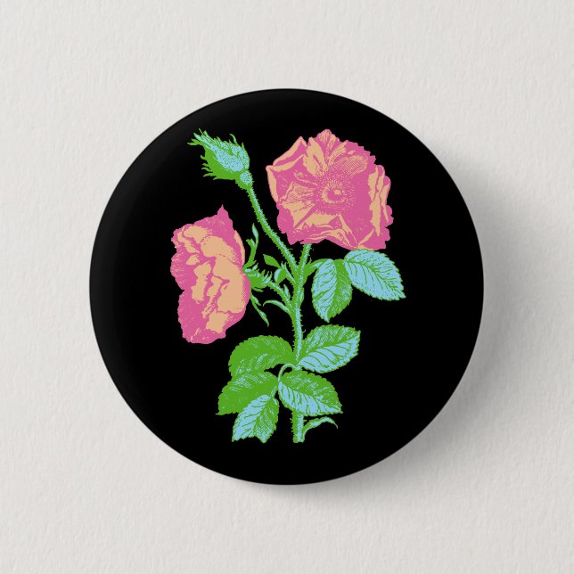 Pastel-Rose Button (Vorderseite)