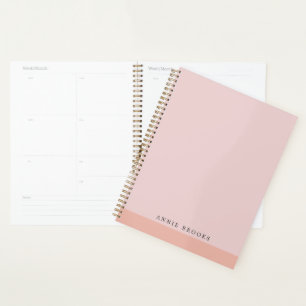 Pastel Rose Farbenfroh Minimalistisch Personalisie Planer