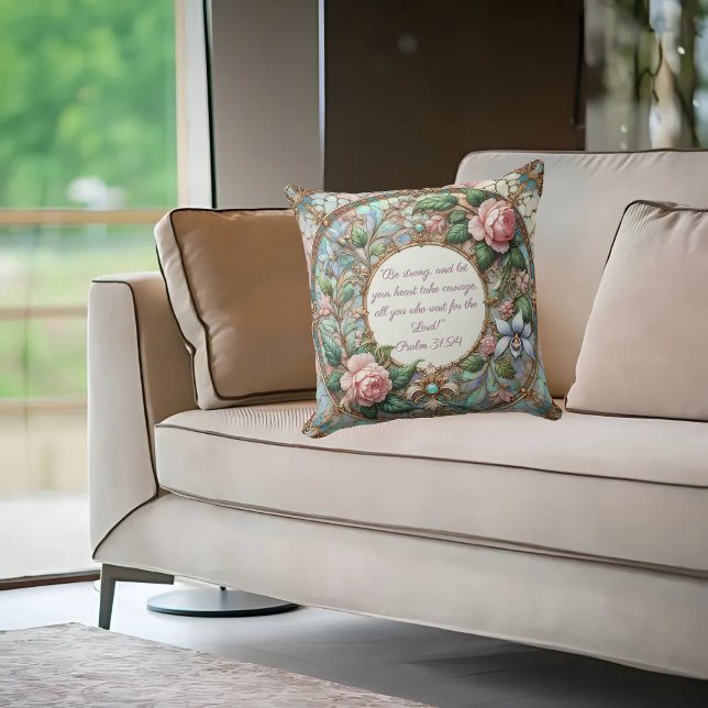 Pastel Rose Garden individuell anpassbare Bibel Ve Kissen (Von Creator hochgeladen)