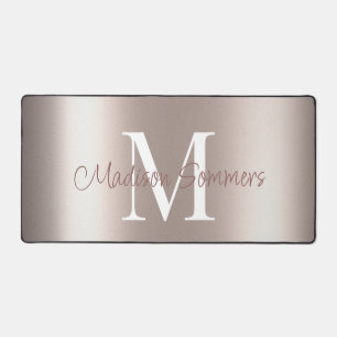 Pastel Rose Gold Fossil Schreibtischunterlage