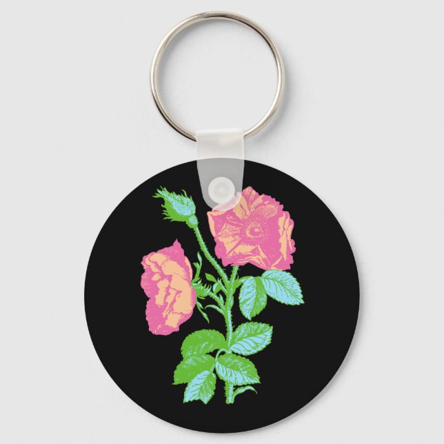 Pastel-Rose Schlüsselanhänger (Vorderseite)