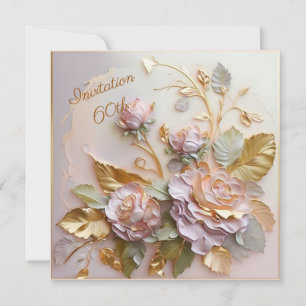 Pastel Rosegold Rose 60. Save The Date