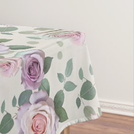 Pastel Roses In Shades Of Lilac Mint And Blush Tischdecke