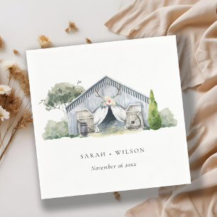 Pastel Rustic Dusky Barnyard Farm Thema Hochzeit Serviette