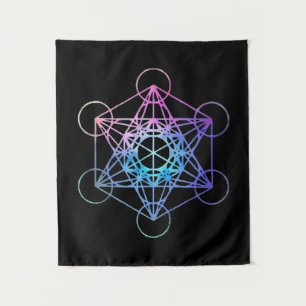 Pastel Sacred Geometry Muster Wandteppich