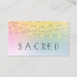 *~* Pastel SACRED String Lights Psychische Reiki Visitenkarte