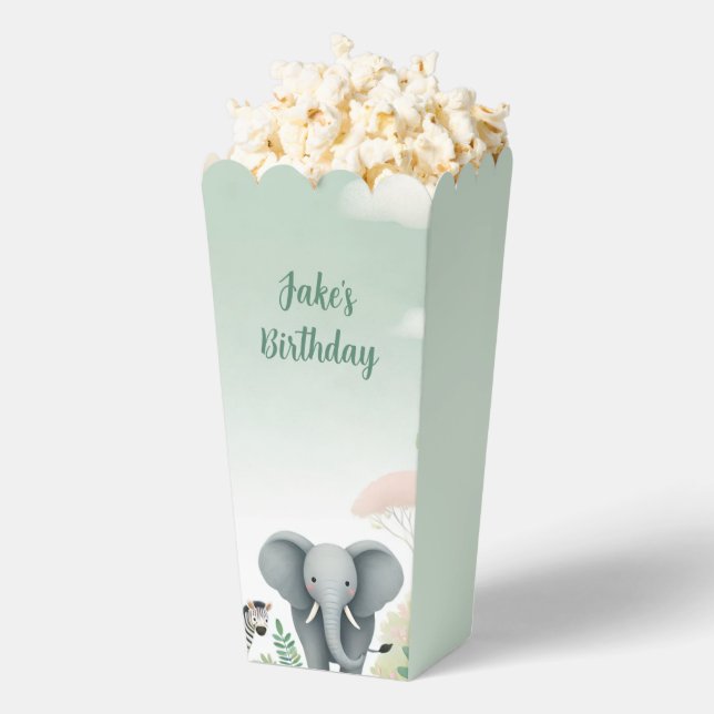 Pastel Safari Jungle Popcorn Gefälligkeitsboxen Geschenkschachtel (Geplatzt)