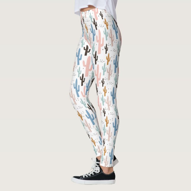Pastel Saguaro Cactus Pattern Leggings (Links)