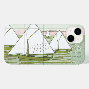 Pastel Sailboats Imitate Tile iPhone Case