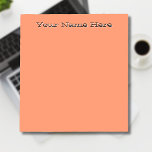 Pastel Salmon Einzigartige Geschenke für Personali Notizblock<br><div class="desc">Pastel Lachs Einfach, einzigartig, sauber Personalisierter Notepad. Lässiger Handschriftentext. Notepad-Vorlage. Fügen Sie Ihren Vornamen, Nachnamen, Anfangsbuchstaben hinzu. Personalisieren Sie Ihre individuelle Verwendung. Klicken Sie auf die Schaltfläche "Anpassen", um die Hintergrundfarbe, die Schriftart-Stile und die Schriftart-Farbe zu ändern.</div>