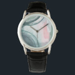 Pastel Scribe - Wasserfarbe Armbanduhr<br><div class="desc">Pastel Scribe III von Grace Popp. Verfügt über nahe Formen im Aquarellstil. Besteht aus verschiedenen Farben.</div>