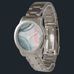 Pastel Scribe - Wasserfarbe Armbanduhr<br><div class="desc">Pastel Scribe III von Grace Popp. Verfügt über nahe Formen im Aquarellstil. Besteht aus verschiedenen Farben.</div>