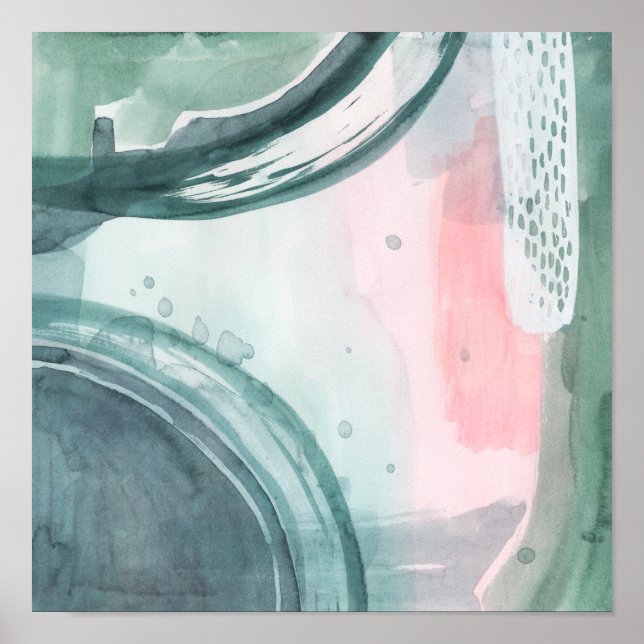 Pastel Scribe - Wasserfarbe Poster (Vorne)