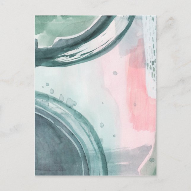 Pastel Scribe - Wasserfarbe Postkarte (Vorderseite)