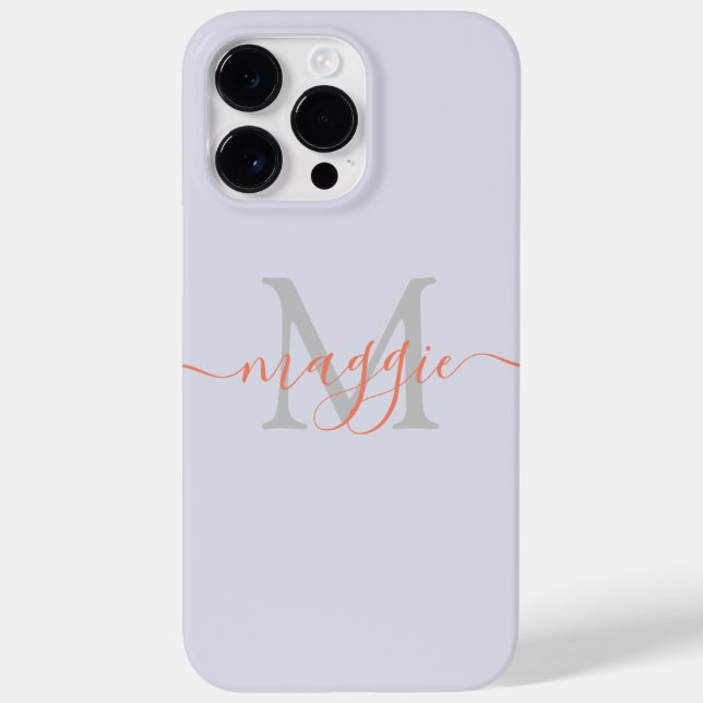 Pastel Script Monogram Case-Mate iPhone 14 Pro Max Hülle (Rückseite)