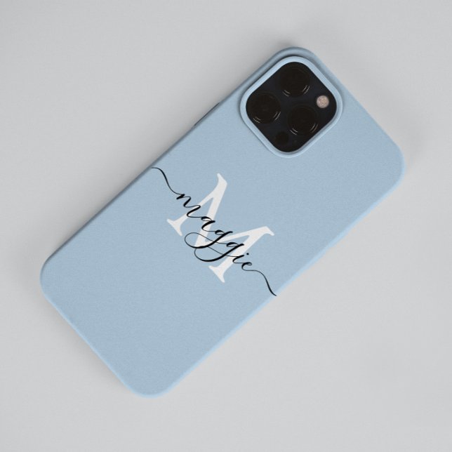 Pastel Script Monogram Case-Mate iPhone 14 Pro Max Hülle (Von Creator hochgeladen)