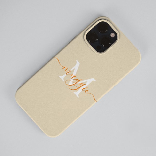 Pastel Script Monogram Case-Mate iPhone 14 Pro Max Hülle (Von Creator hochgeladen)