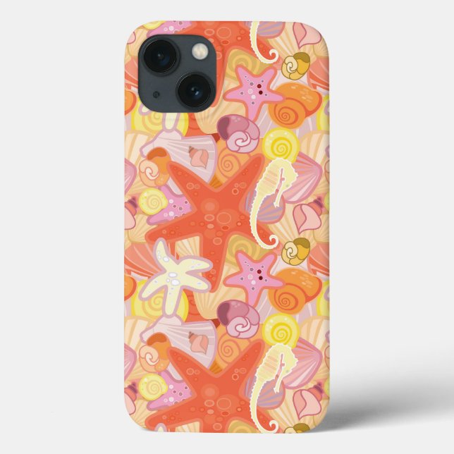 Pastel Sea Creature Pattern Case-Mate iPhone Hülle (Rückseite)