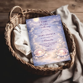 Pastel Seashell Pearl Baby Shower Einladung
