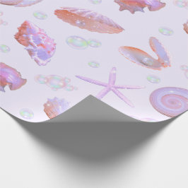 Pastel Seashell & Pearl Ocean Pattern Gift Wrap Geschenkpapier