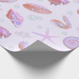Pastel Seashell & Pearl Ocean Pattern Gift Wrap Geschenkpapier