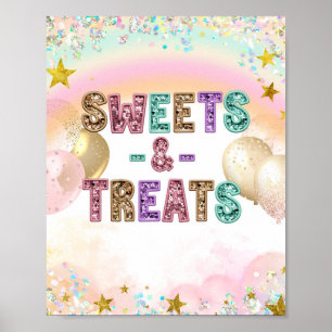 Pastel-Sequenzer-Glitter-Doppel-Geburtstagsfeier-S Poster