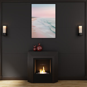 Pastel Serenity Ocean Waves Leinwanddruck