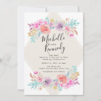 Pastel Shabby Chic Garden Floral Boho Wedding