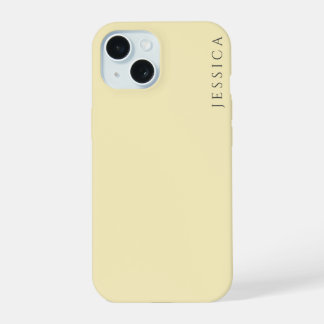 Pastel Shade Oasis Yellow | Monogramm iPhone 15 Hülle