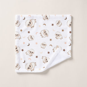 Pastel Sheep Pattern Waschlappen