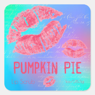 Pastel Shimmer Sugar Lip Scrub Produktetikett Quadratischer Aufkleber
