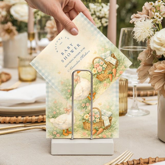 Pastel Silly Goose Farm Babyshower Serviette (Von Creator hochgeladen)