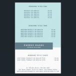 Pastel Simple Modern Geometric Blue Flyer<br><div class="desc">Einfaches modernes geometrisches Design in Pastellblau und Mitternachtsblau. Sie sind herzlich eingeladen,  meinen Laden für schönere Produkte zu besuchen.</div>