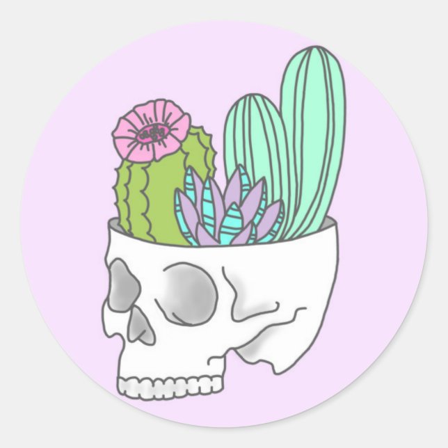Pastel Skull Sticker (Vorderseite)