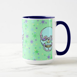 Pastel Skulls and Stars Tasse