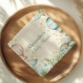 Pastel Sky Adventure Baby Shower Serviette