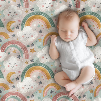 Pastel Sky Blanket Sweet Gift for Baby's World Fleecedecke