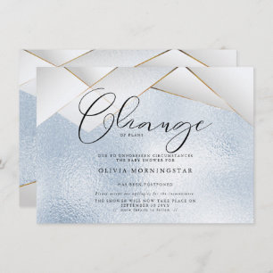 Pastel Sky Blue Pearl Facets Zurückgestellt Dusche Einladung