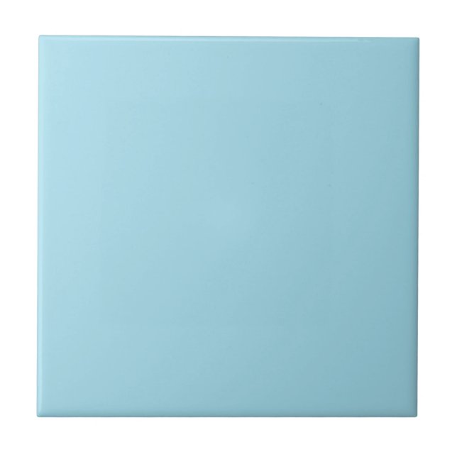 Pastel Sky Blue Solid Color Tile Fliese (Vorderseite)